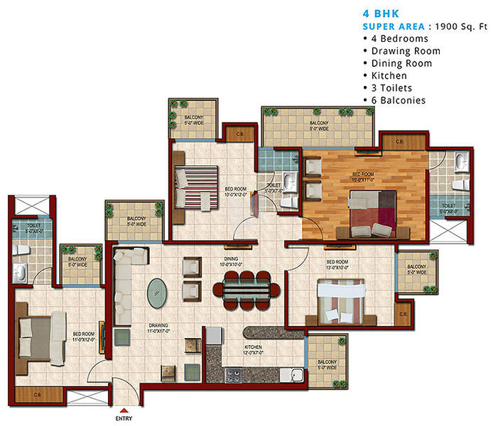 Saviour Park Elite 4 bhk apartments