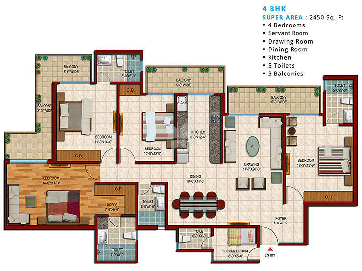 Saviour Park Elite 4 bhk apartments